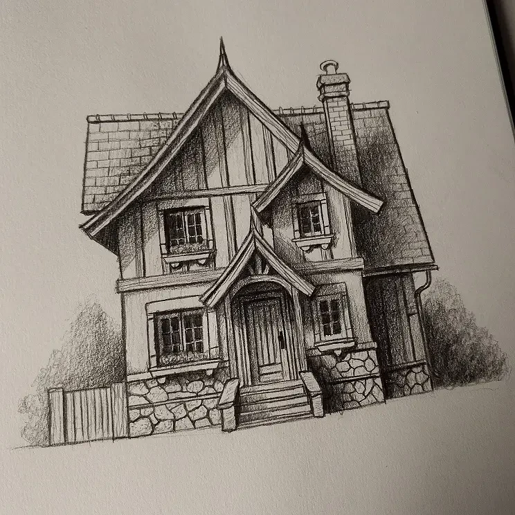 Ilustração — desenhar casa do zero
