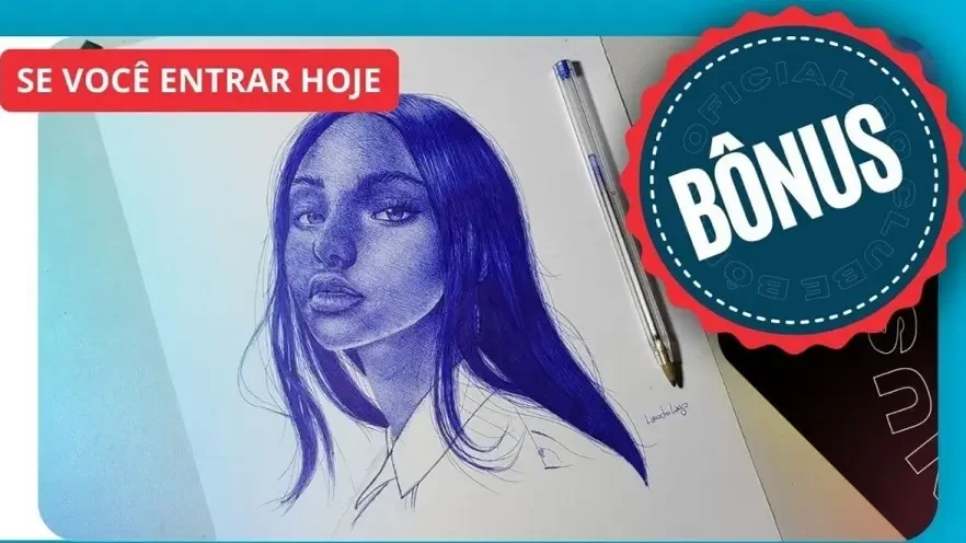 Ilustração — desenho com caneta Bic