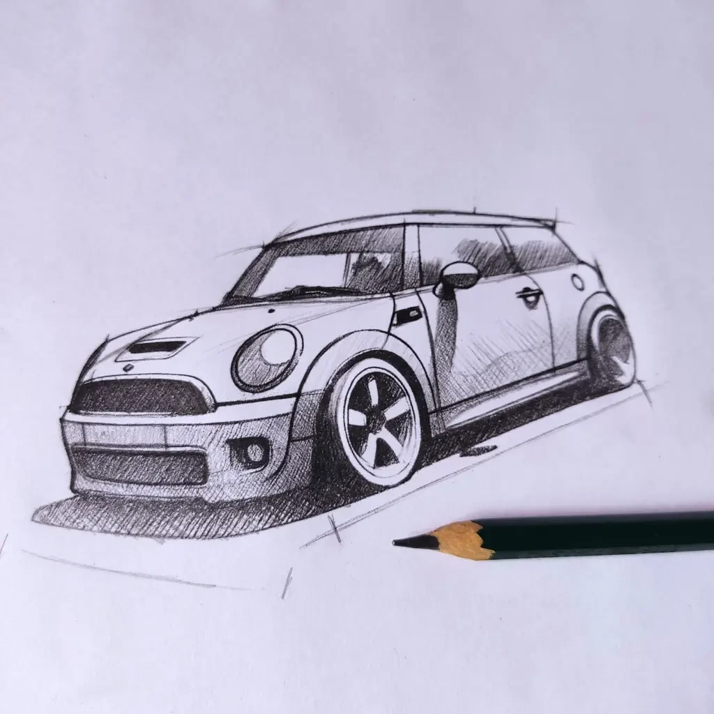 Ilustração — desenho de carro passo a passo