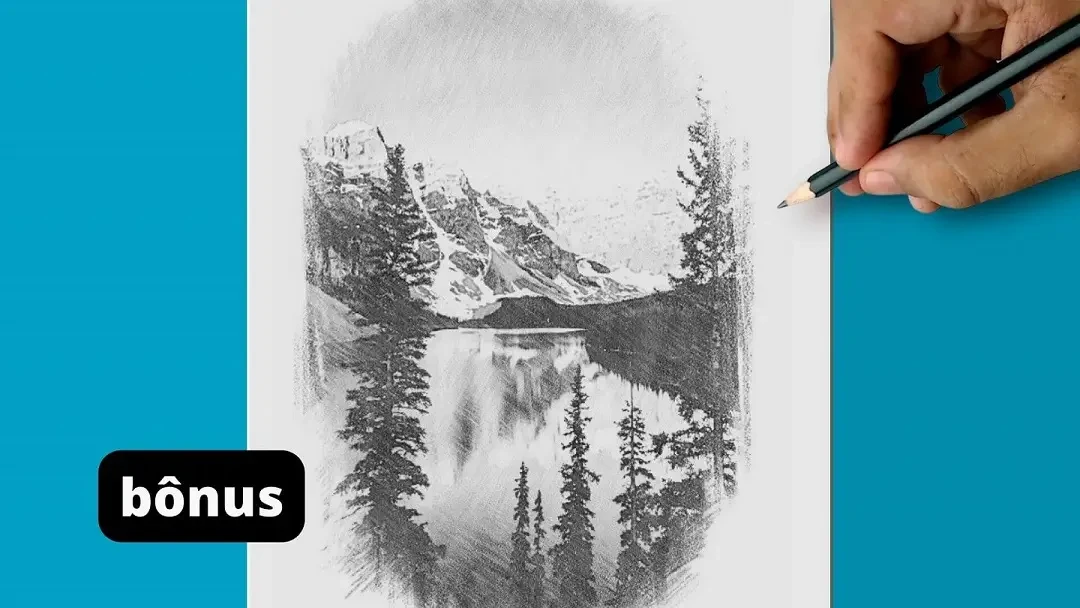 Ilustração — desenho de paisagem