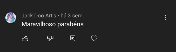 Comentário de aluno sobre o curso