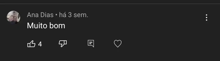 Comentário de aluno sobre o curso