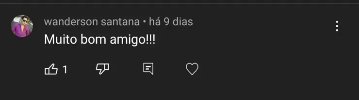 Comentário de aluno sobre o curso