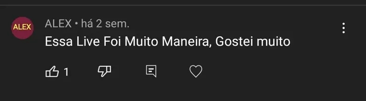 Comentário de aluno sobre o curso