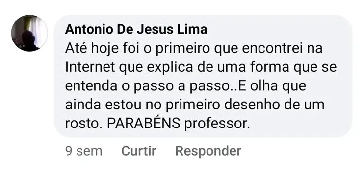 Comentário de aluno que comprou o curso