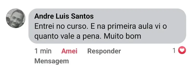 Depoimento de quem comprou o curso