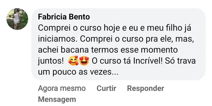 Depoimento de quem comprou o curso